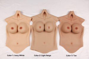Full Upper Vest High Collar Silicone Breast Forms M 7th Gen Colour Chart