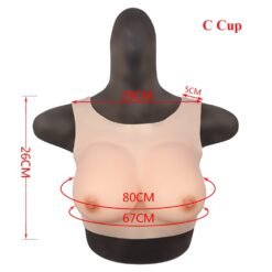 Round Neck Hollow Back Breast Forms C Cup Size