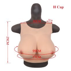 Round Neck Hollow Back Breast Forms H Cup Size