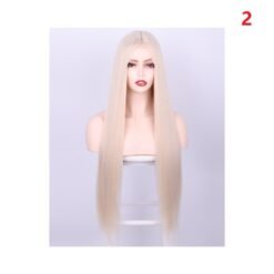 Long Straight Hair Lace Synthetic Wig Handmade Crossdresser Wigs Noah 2