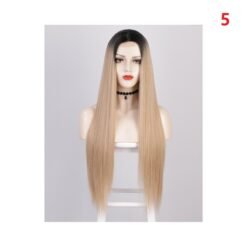 Long Straight Hair Lace Synthetic Wig Handmade Crossdresser Wigs Noah 5