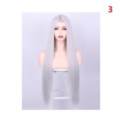 Long Straight Hair Lace Synthetic Wig Handmade Crossdresser Wigs Noah 3