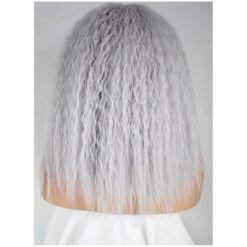 Long Curly Grey Hair Lace Synthetic Wig Handmade Crossdresser Wigs Isabelle 3