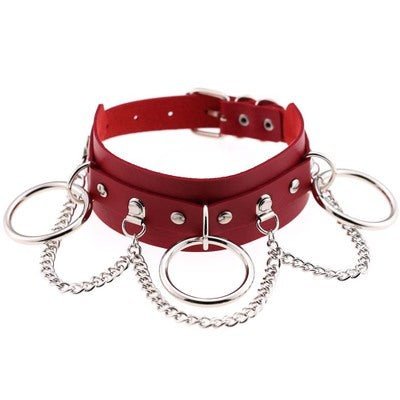 Red Chained Choker Necklace