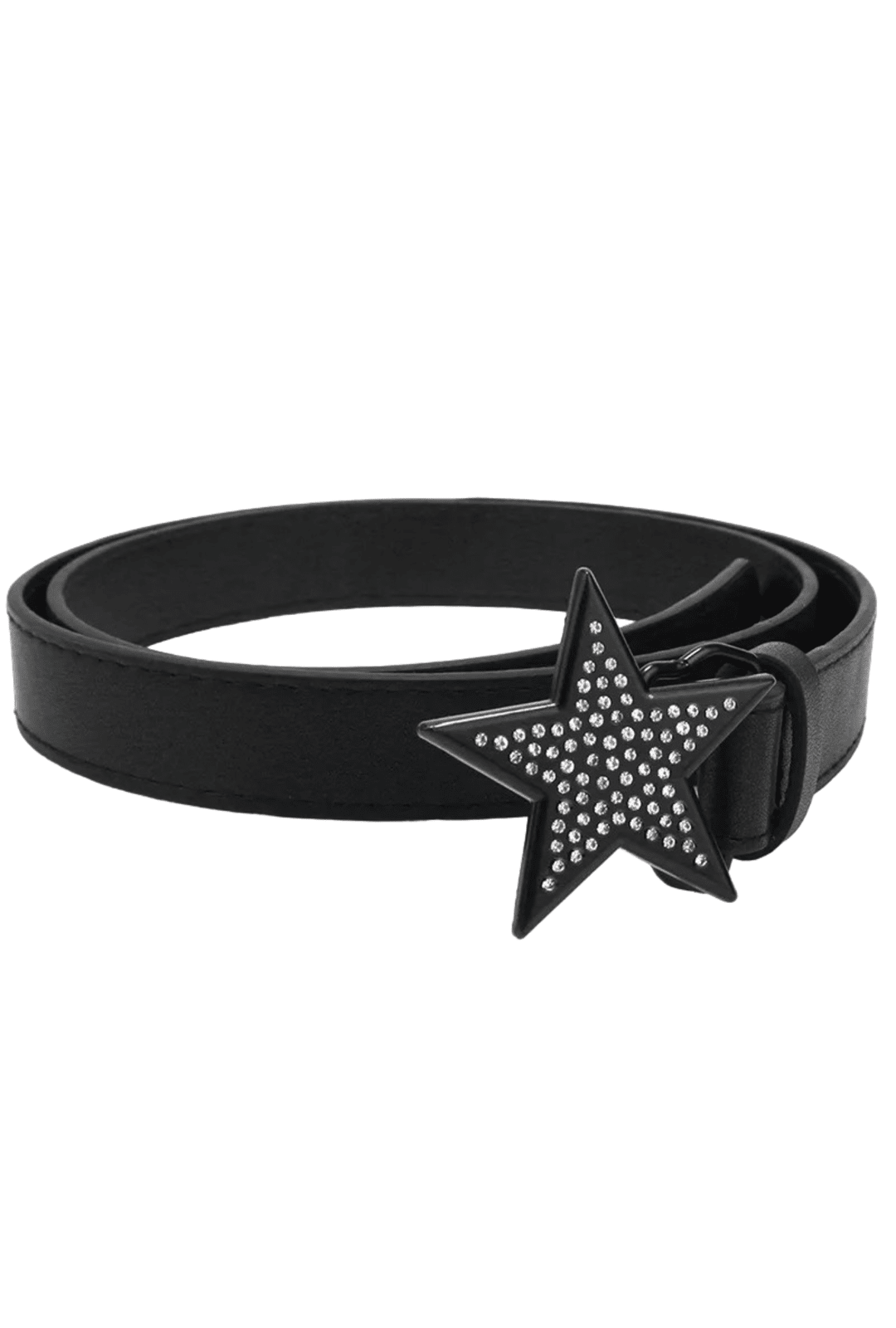 Black Rhinestone Star Belt – Gyaru-Inspired Statement Accessory