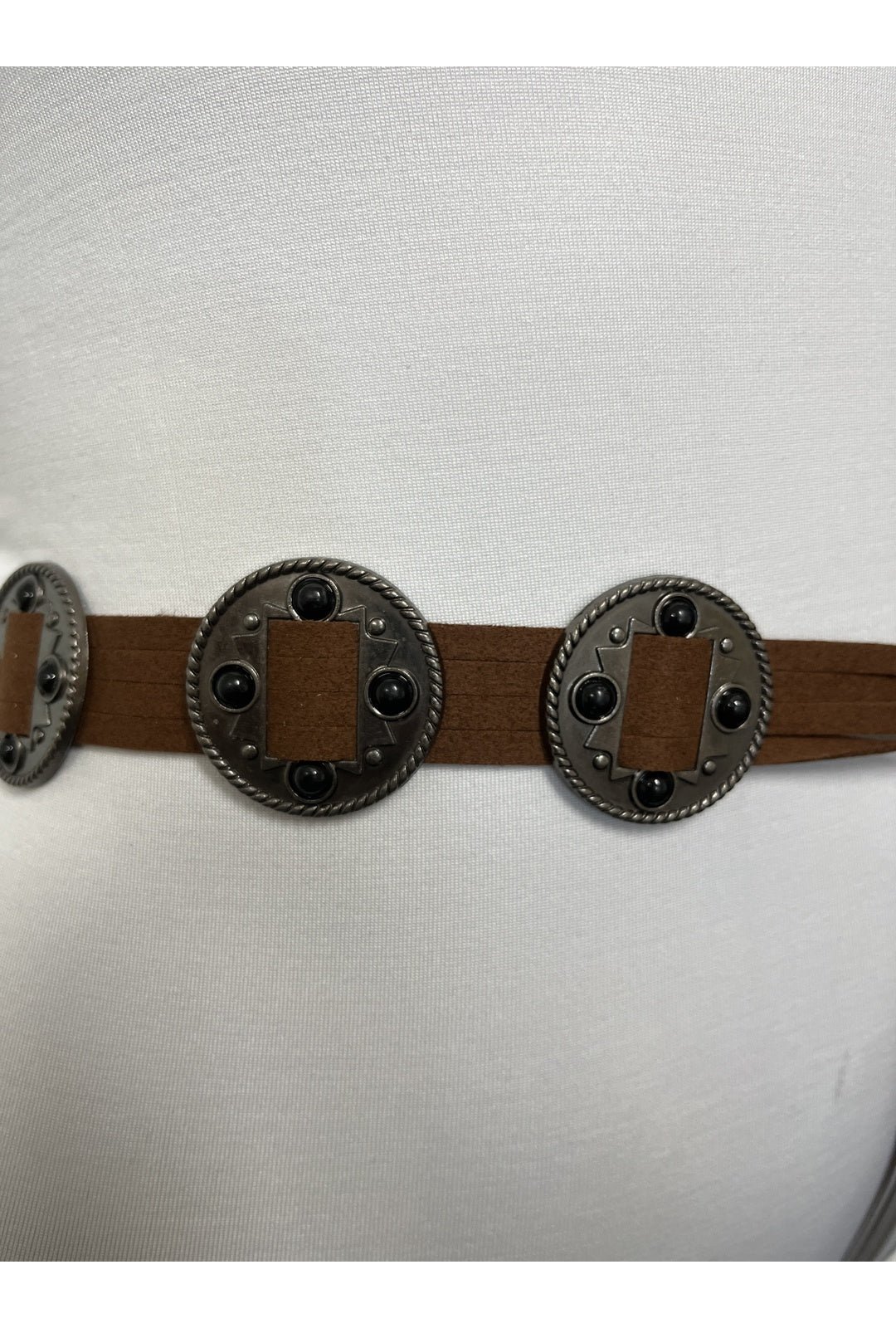 PU Leather Boho Belt Brown - Image 2
