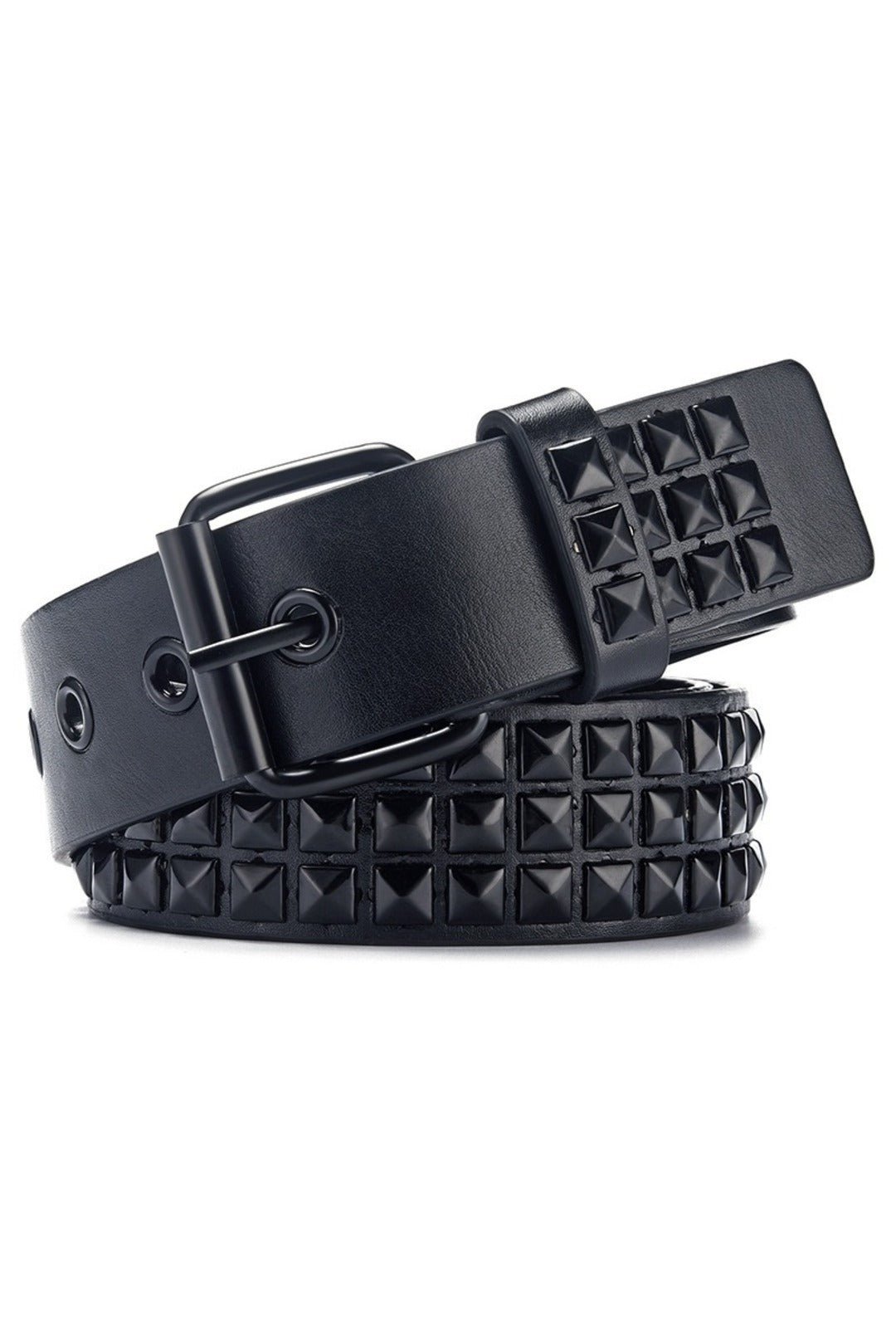 Black Studded Belt-Punk Waist Belt