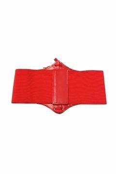 Plus Size Corset Belt Red Stretch Waist - Image 3