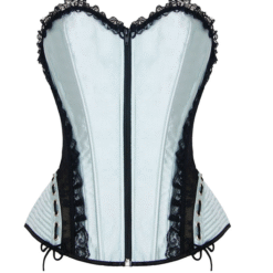 Elegant Overbust Shaper Crossdresser Corset with Lace & Ribbon