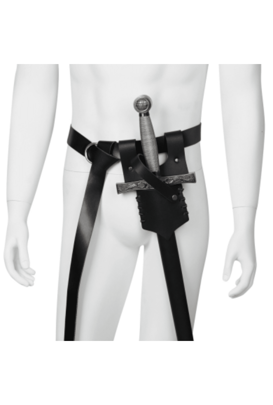 PU Leather Medieval Sword Sheath Black