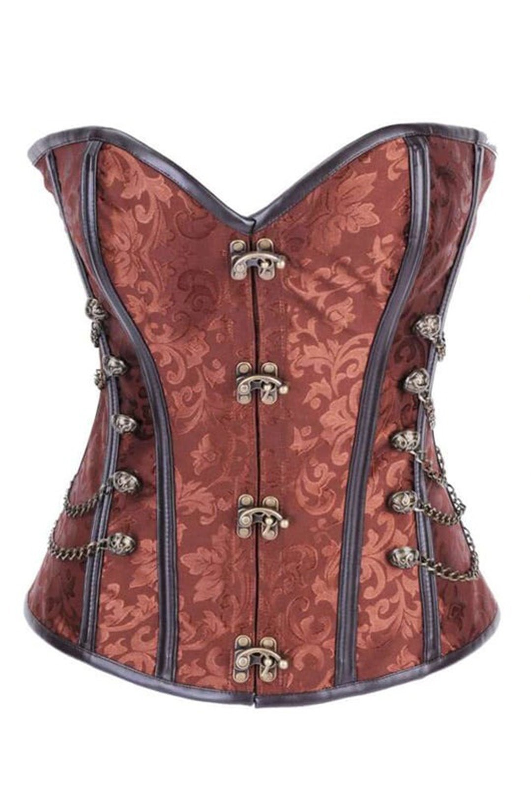 Gothic Chain Detail Overbust Crossdresser Corset