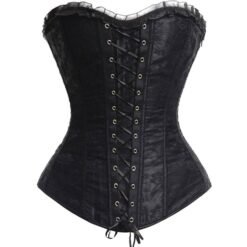 Black Overbust Lace Corset for Crossdressers & Trans Women