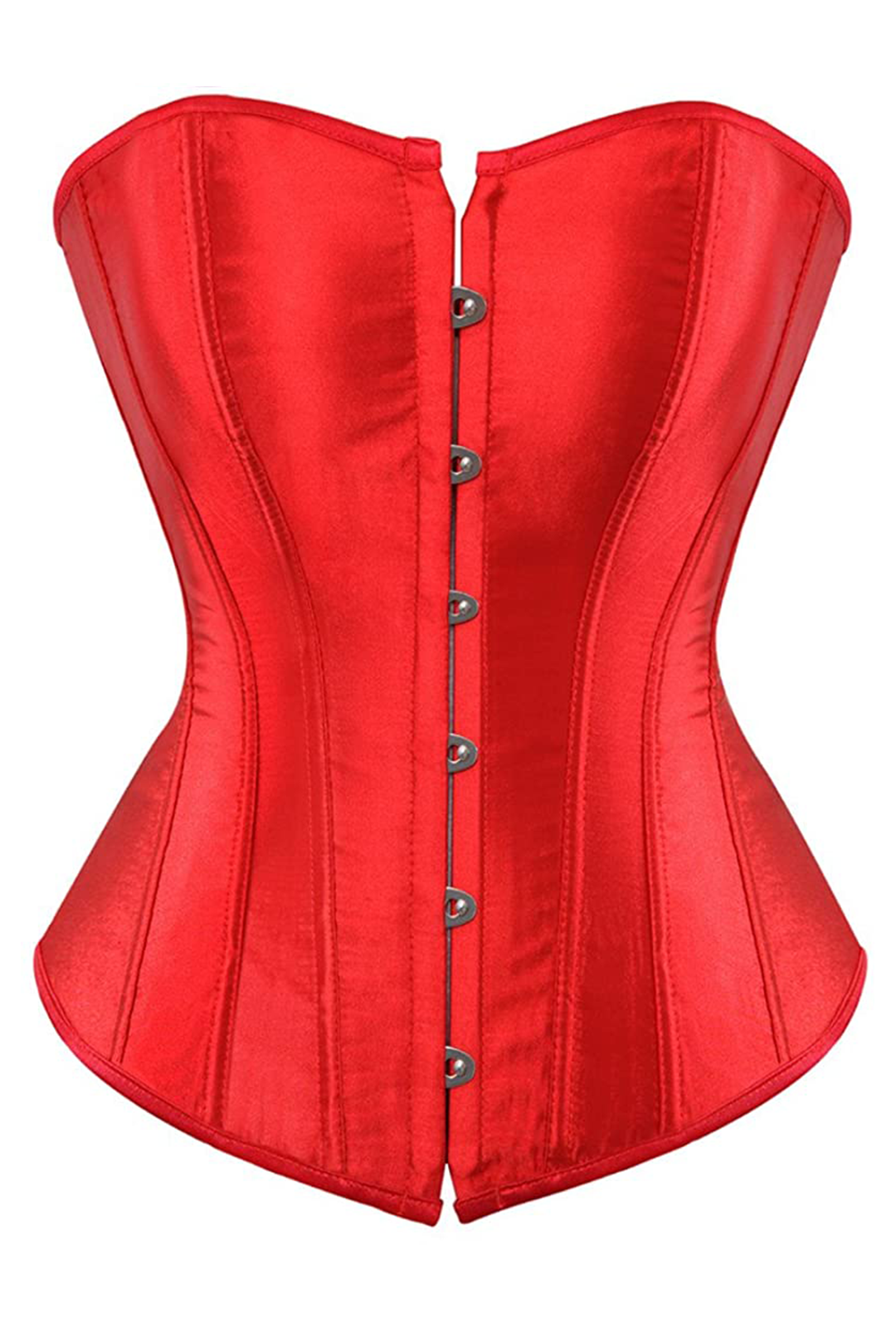 Red Satin Overbust Crossdresser Corset – Party & Clubwear