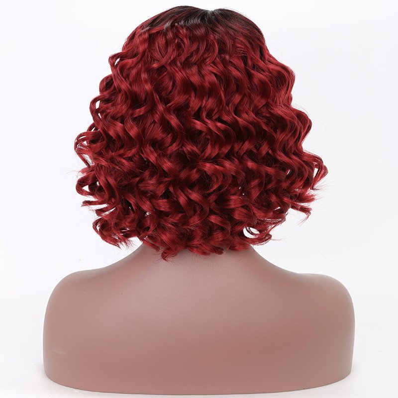 Medium Wavy Red Hair Synthetic Wig Handmade Crossdresser Wigs Sarah - Image 3