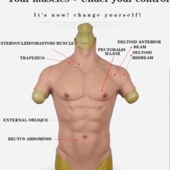 Full Upper Bodysuit Silicone Muscle Suit Jacket High Collar 6th Gen 12