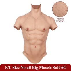 Full Upper Bodysuit Silicone Muscle Suit Jacket High Collar 6th Gen 9