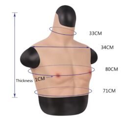 Half Upper Bodysuit Silicone Muscle Suit High Collar 5th Gen 6