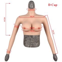 High Neck Breast Forms Long Sleeve D Cup Size