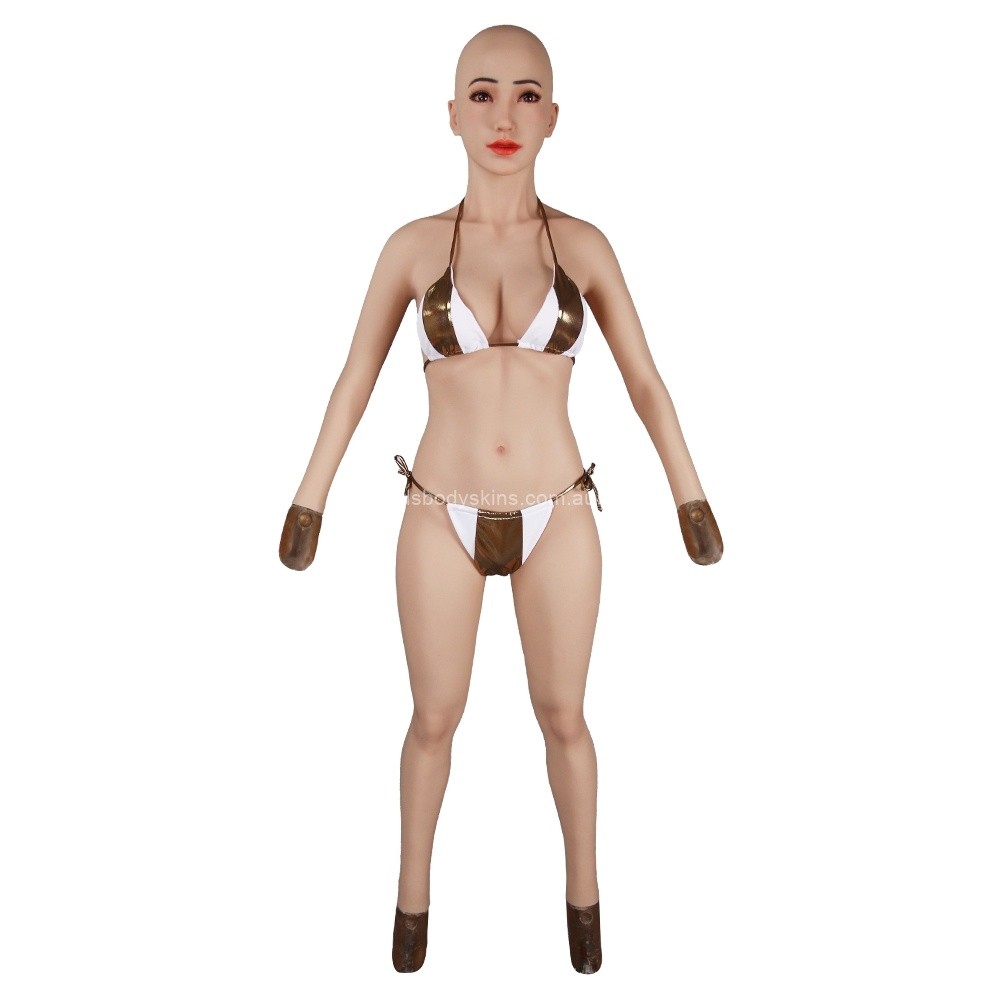 Silicone Bodysuit Thigh Length E Cup Crossdressing Bodysuit  Silicone/Stretch Cotton Filled for Transgender Dragqueen