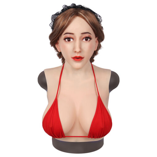 Realistic Silicone Masks with Breast Forms Upper Bodysuit Woman Alice 6