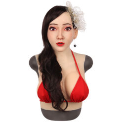 Realistic Silicone Masks with Breast Forms Upper Bodysuit Woman Christine 7