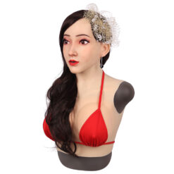 Realistic Silicone Masks with Breast Forms Upper Bodysuit Woman Christine 8