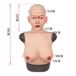 Realistic Silicone Masks with Breast Forms Upper Bodysuit Woman Claire 10