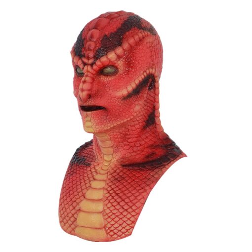 Silicone Lizard Mask Skin Texture Headwear 01