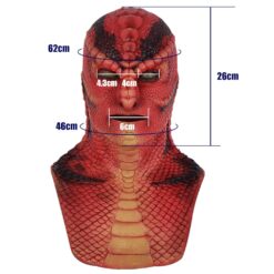 Silicone Lizard Mask Skin Texture Headwear 6