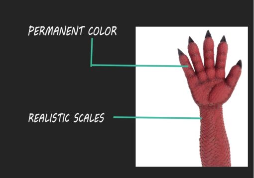 Silicone Demon Gloves 61cm 4