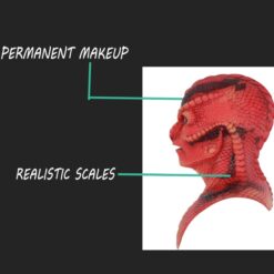 Silicone Lizard Mask Skin Texture Headwear 4