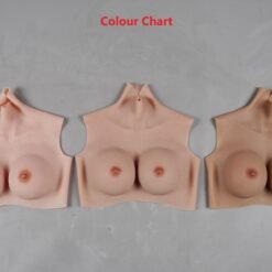 Half Upper Vest High Collar Silicone Breast Forms (Thin) 5th Colour Chart