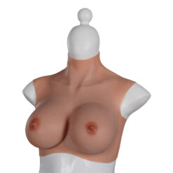 Half Upper Vest High Collar Silicone Breast Forms (Thin) 5th Gen F Cup 4