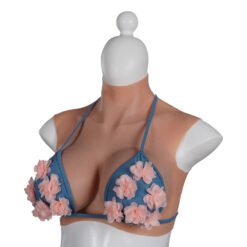 Half Upper Vest High Collar Silicone Breast Forms (Thin) 5th Gen F Cup 6