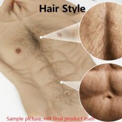 Half Upper Bodysuit Silicone Muscle Suit Long Sleeve High Collar 5th Gen Hair