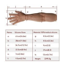 Silicone Gloves Muscle Man 61cm 18