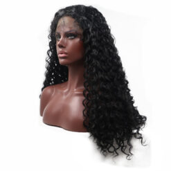 Long Curly Black Hair Lace Synthetic Wig Handmade Crossdresser Wigs Fauna 2