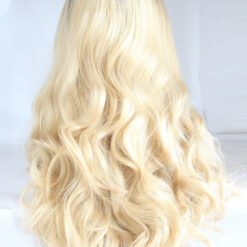 Long Wavy Golden Hair Synthetic Wig Handmade Crossdresser Wigs Vogue 3