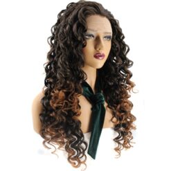Long Curly Dark Brown Hair Synthetic Wig Handmade Crossdresser Wigs Posh 2