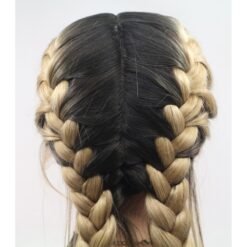 Long Two Braids Blonde Lace Synthetic Wig Handmade Crossdresser Wigs Hopes 4