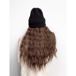 Long Curly With Black Cap Synthetic Wig Handmade Crossdresser Wigs Lavigne 2