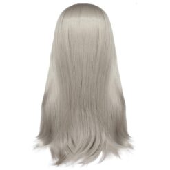 Long Straight Grey Hair Synthetic Wig Handmade Crossdresser Wigs Aaliyah 2