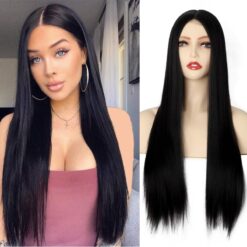 Long Straight Hair Lace Synthetic Wig Handmade Crossdresser Wigs Noah 8