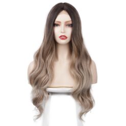 Long Wavy Hair Lace Synthetic Wig Handmade Crossdresser Wigs Catherine 1