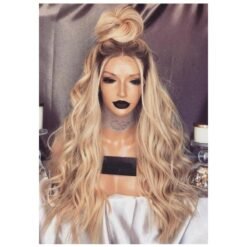 Long Wavy Blonde Hair Synthetic Wig Handmade Crossdresser Wigs Hair Sophie 4