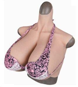 High Neck Silicone Breast Forms Crossdresser Boobs Breastplate V8 Z Cup Size L (17)