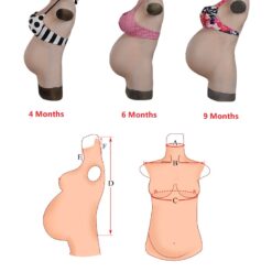Silicone Breast with Pregnancy Belly Pregnant Woman Suit 4 Months 8th Gen