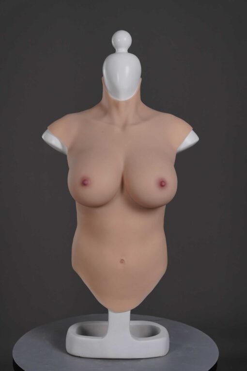 Full Upper Vest High Collar Silicone Breast Forms L 8th Gen 9