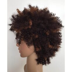 Female Short Curly Dark Brown Hair Synthetic Wig Handmade Crossdresser Wigs Rochelle 2