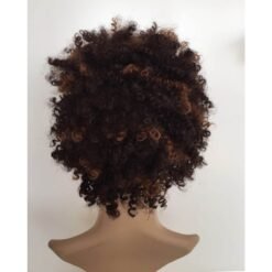 Female Short Curly Dark Brown Hair Synthetic Wig Handmade Crossdresser Wigs Rochelle 3